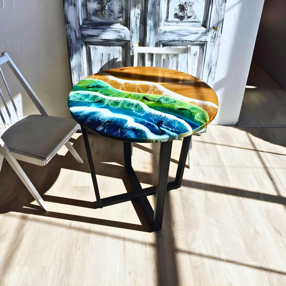 Deep sea effect Coffee Resin Table