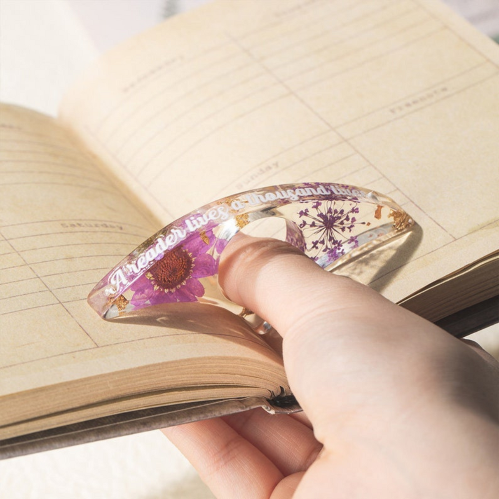 Custom Floral Resin Page Holder