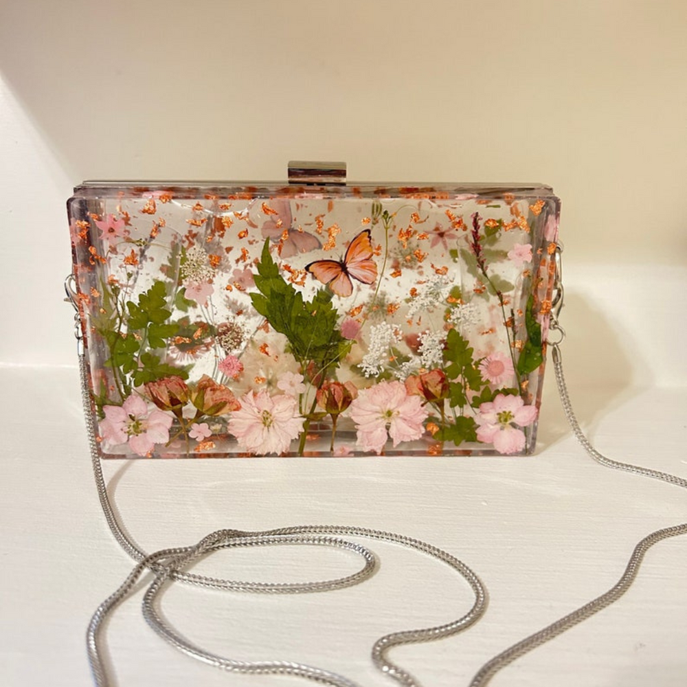 Floral Epoxy Clutch