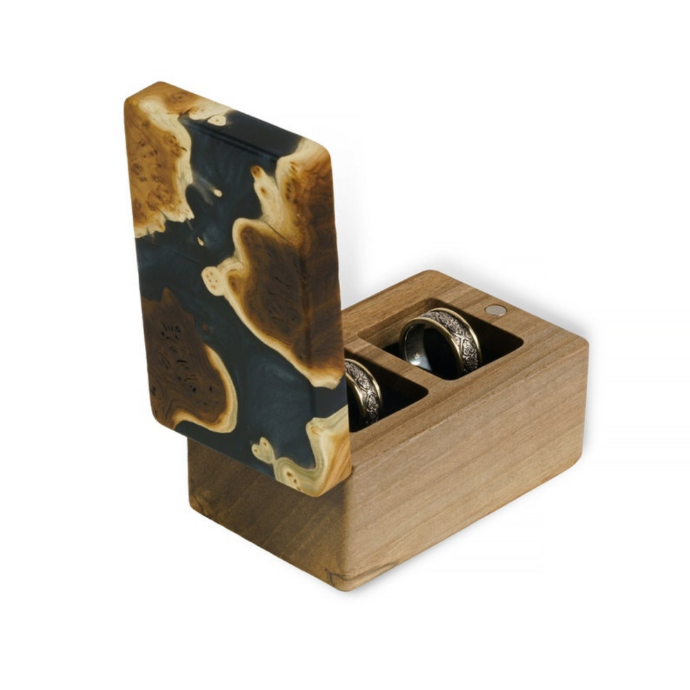 ORION - Resin & Wood Ring Box