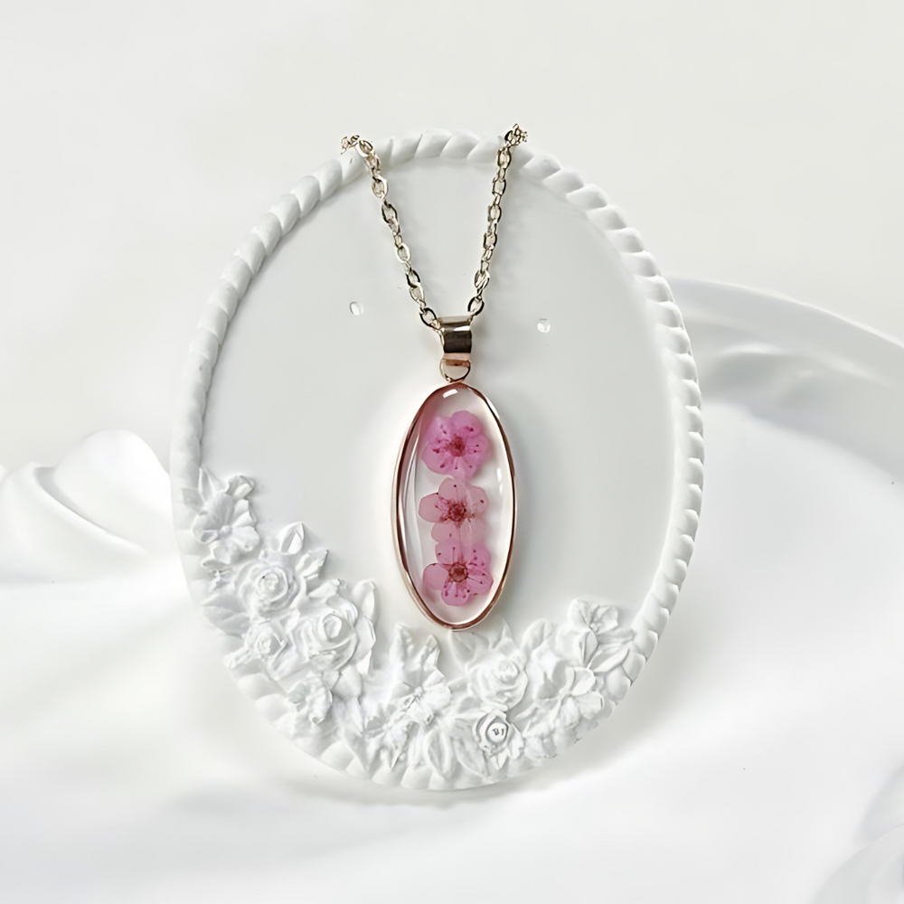 Forget Me Not Resin Flower Necklace