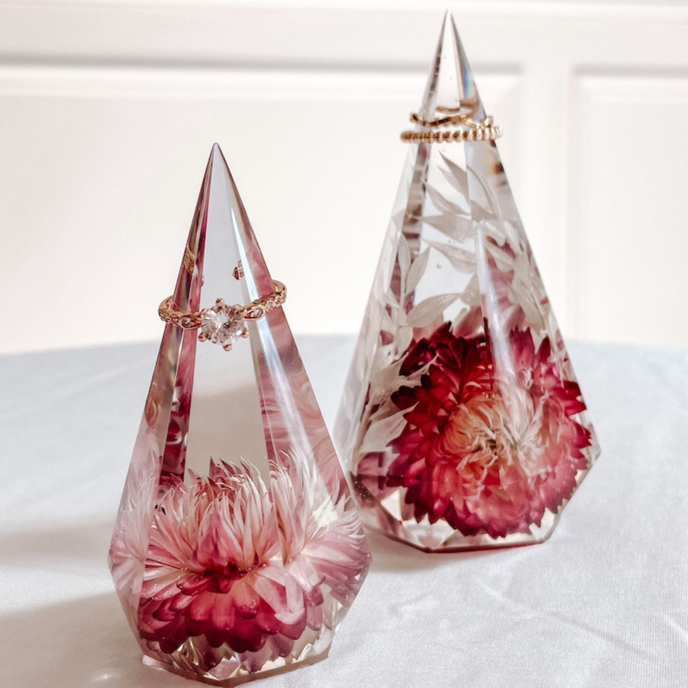 Floral Preserved Ring Holder