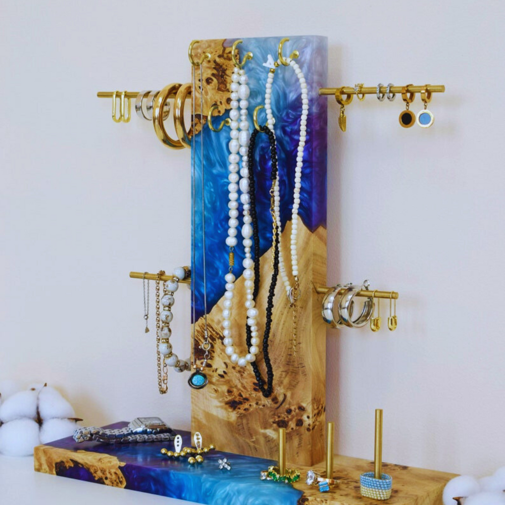 Jewelry Organizer Wood Epoxy Resin
