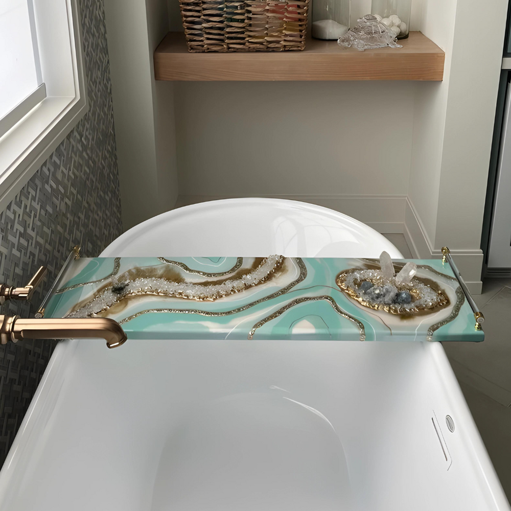 Geode Epoxy Bathtub Trays
