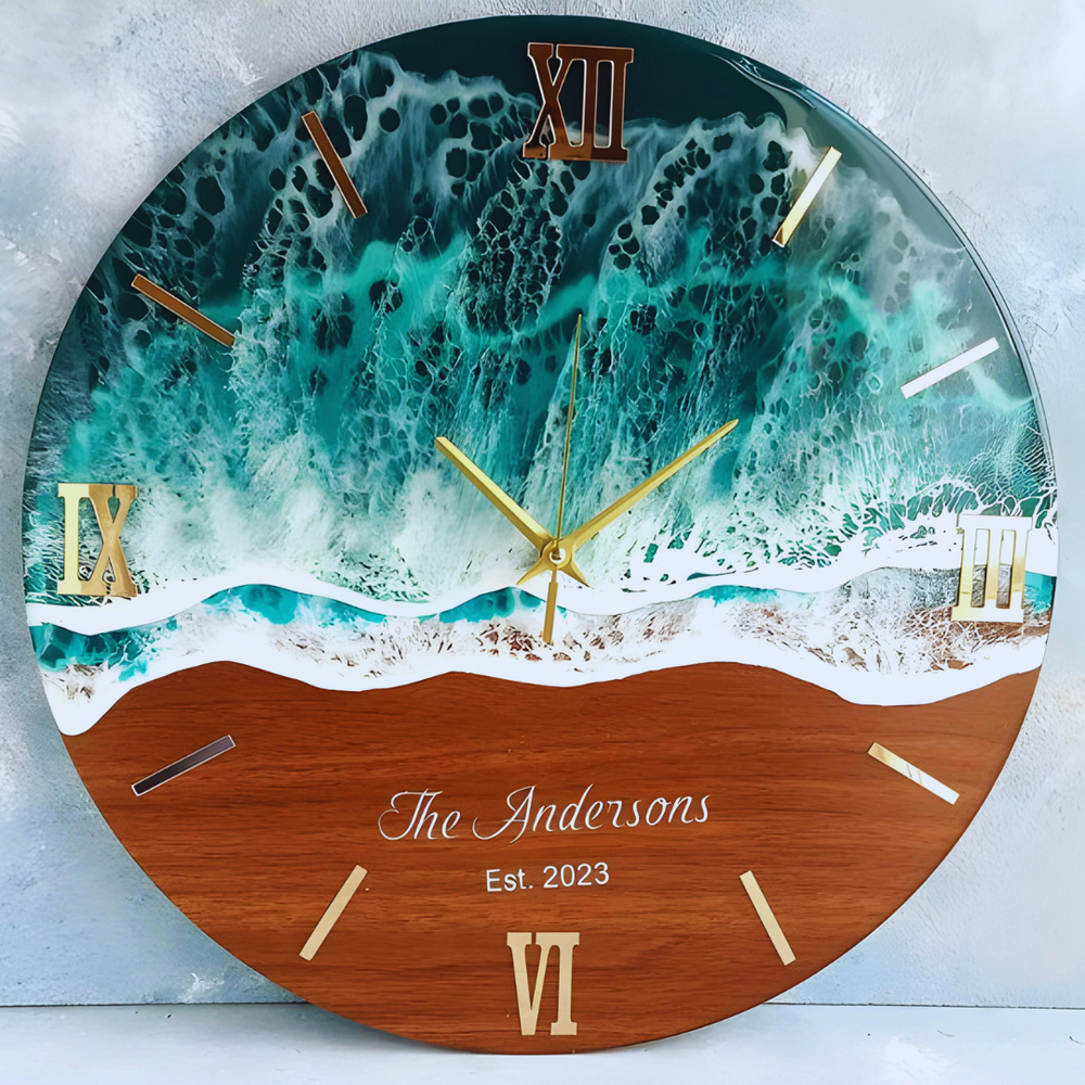 Epoxy River Craft Clock