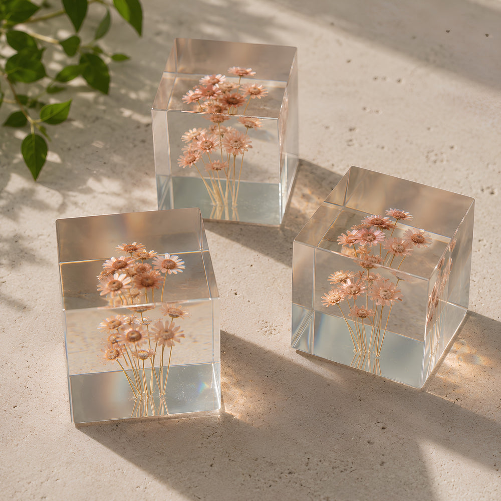 Pink Mini Daisy Epoxy Paper Weight