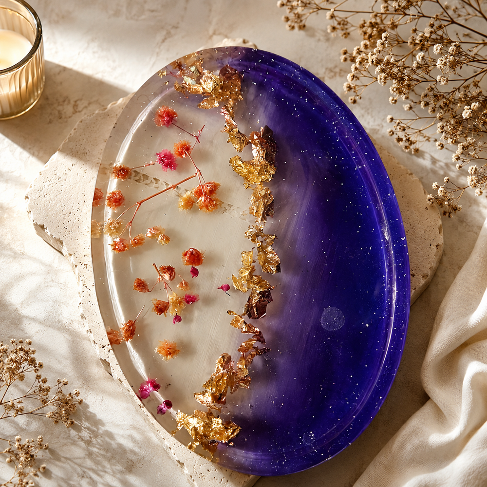 Petal Preserved Resin Soap Dish