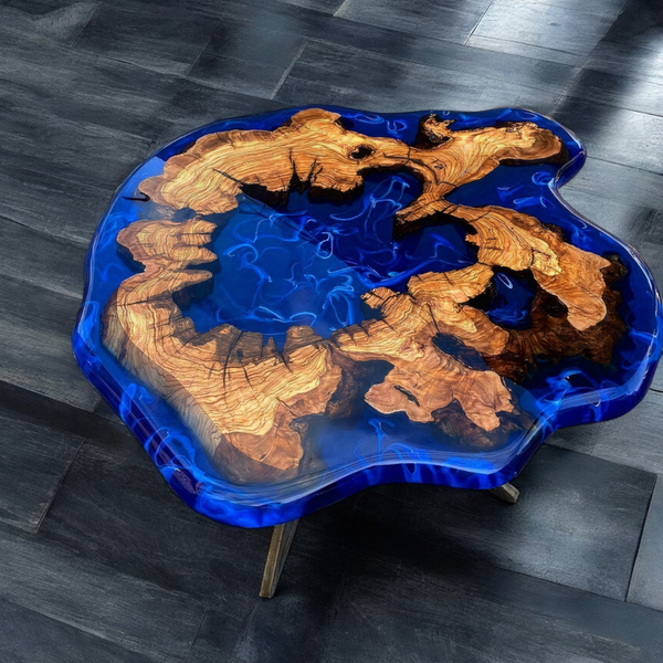 3D Wood and Epoxy Coffee Table