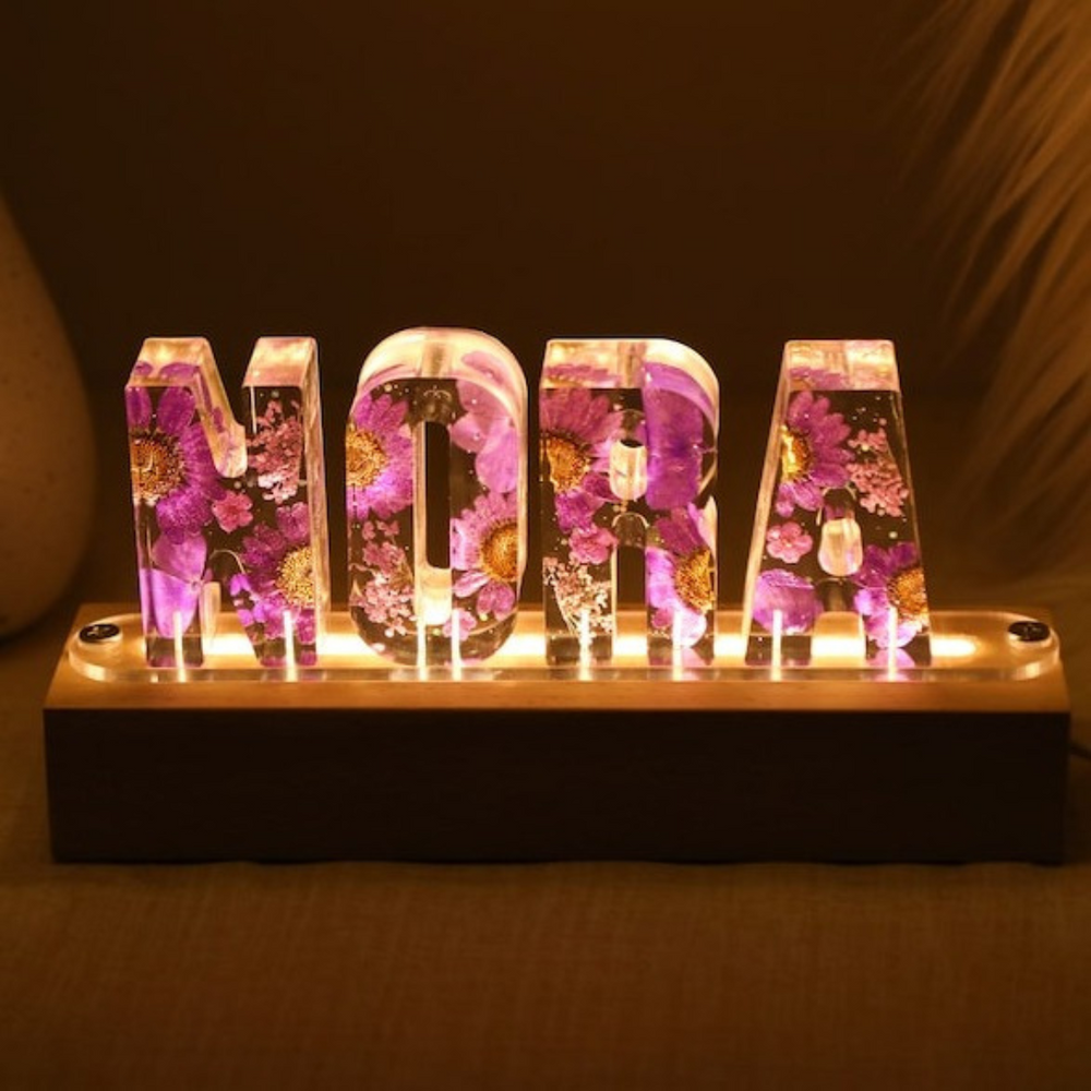 Custom Epoxy Letter Lamp