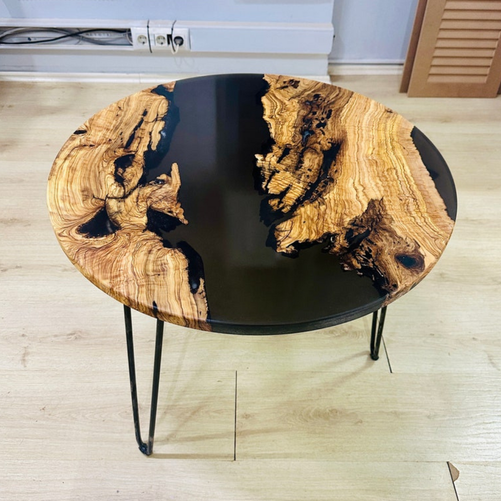 Live edge Olive Wood Resin Table
