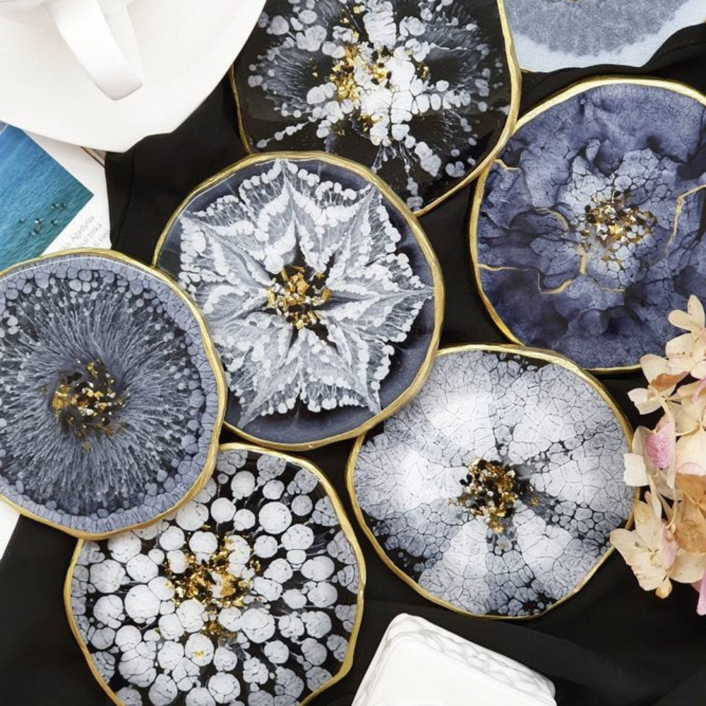 Round Epoxy resin cup coaster