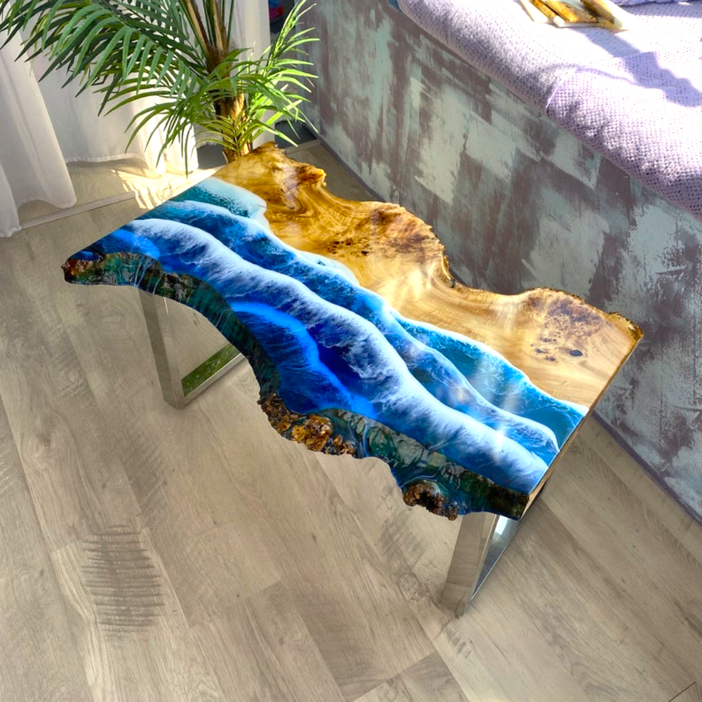Custom Live Edge Epoxy Dining Table