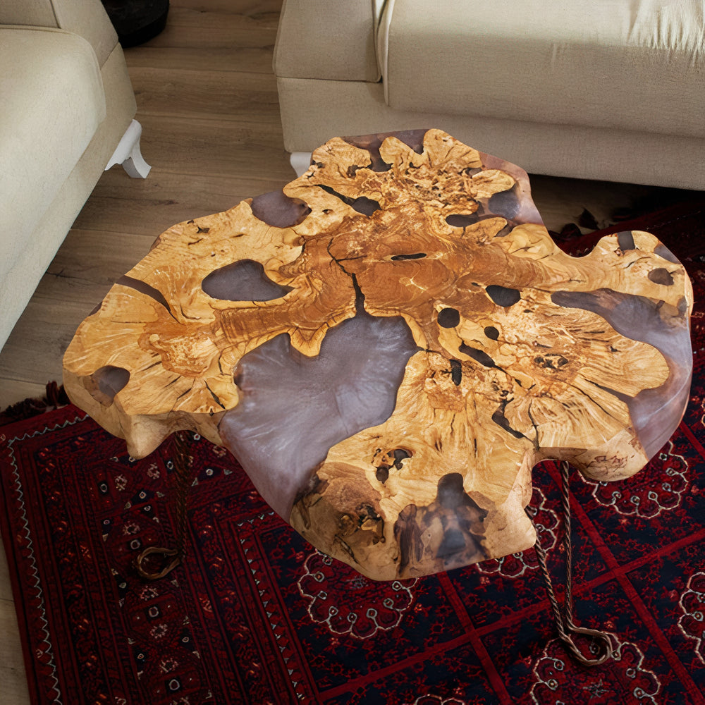 Unique Live Edge Side Table