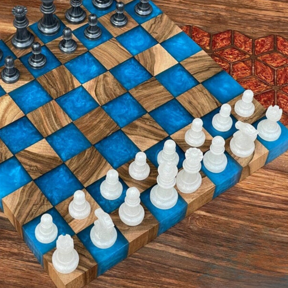 Luxury Epoxy Resin Chess Set