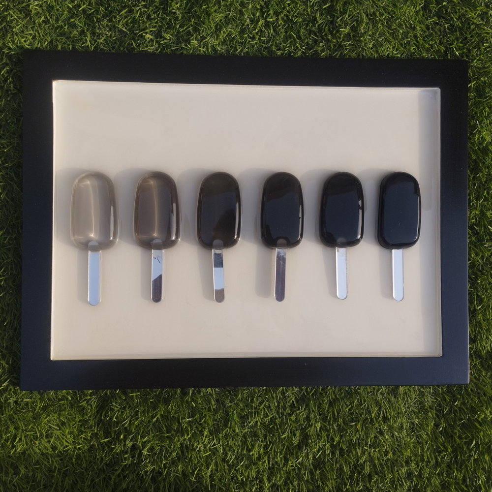 Black Ombre Popsicle Resin Wall Art