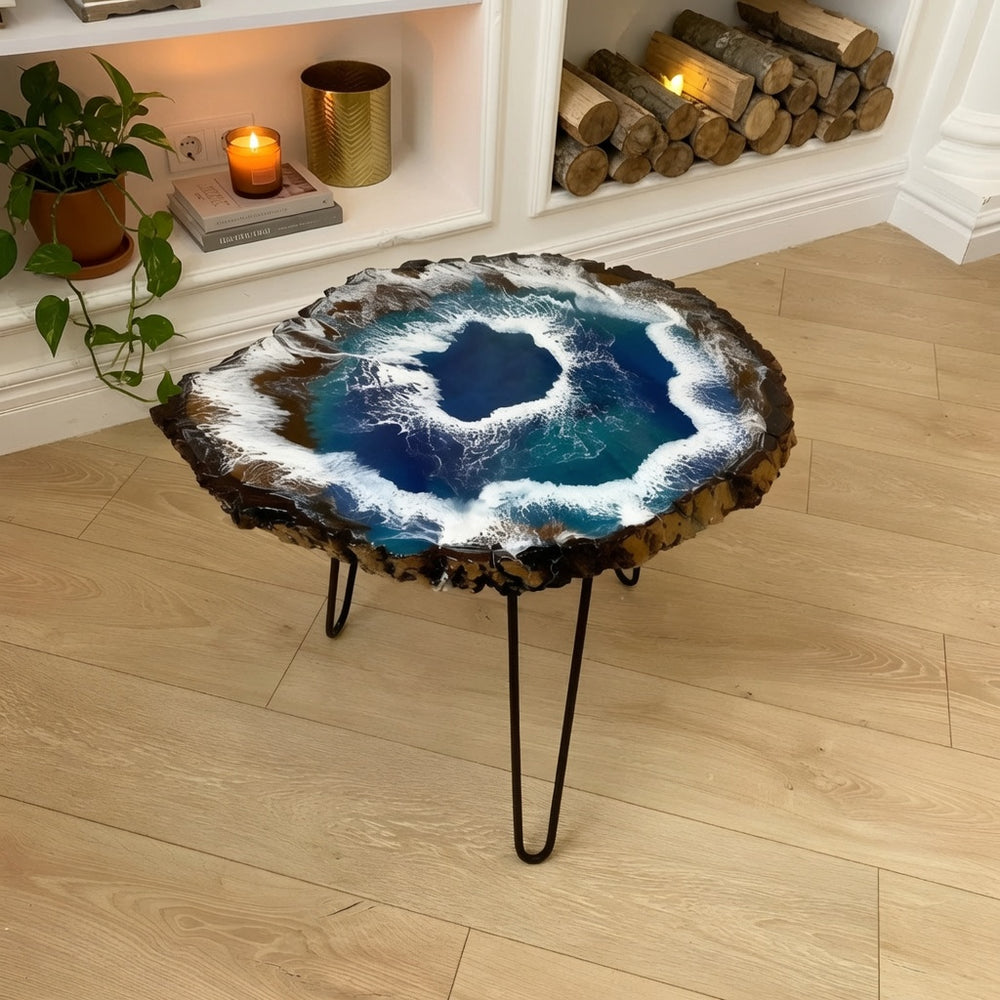 Mystic Blue Epoxy River Tables