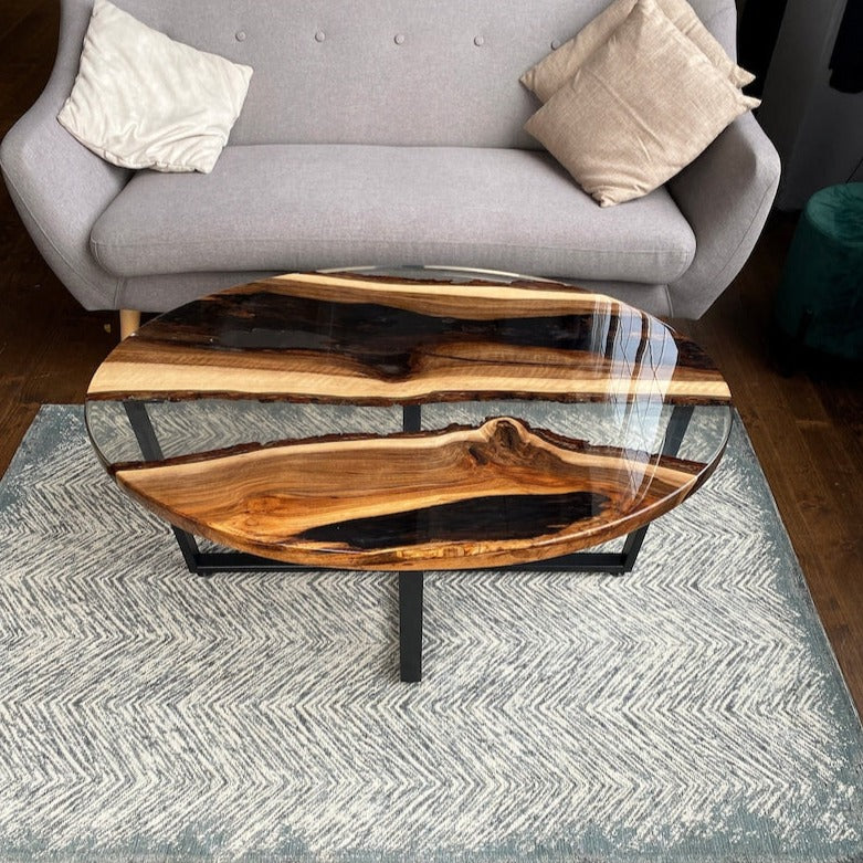 Transparent Epoxy Brilliance Table