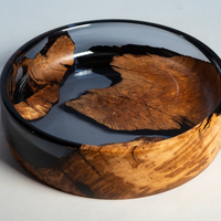 Oak Wood Black Epoxy Bowls thumbnail