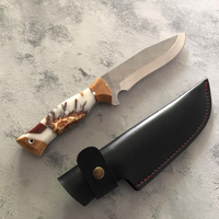 Milky Epoxy & Olive Wood Knife Handle thumbnail