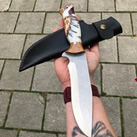 Milky Epoxy & Olive Wood Knife Handle thumbnail