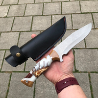 Milky Epoxy & Olive Wood Knife Handle thumbnail