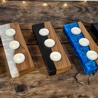 Blue Serenity Epoxy Candle Holder thumbnail