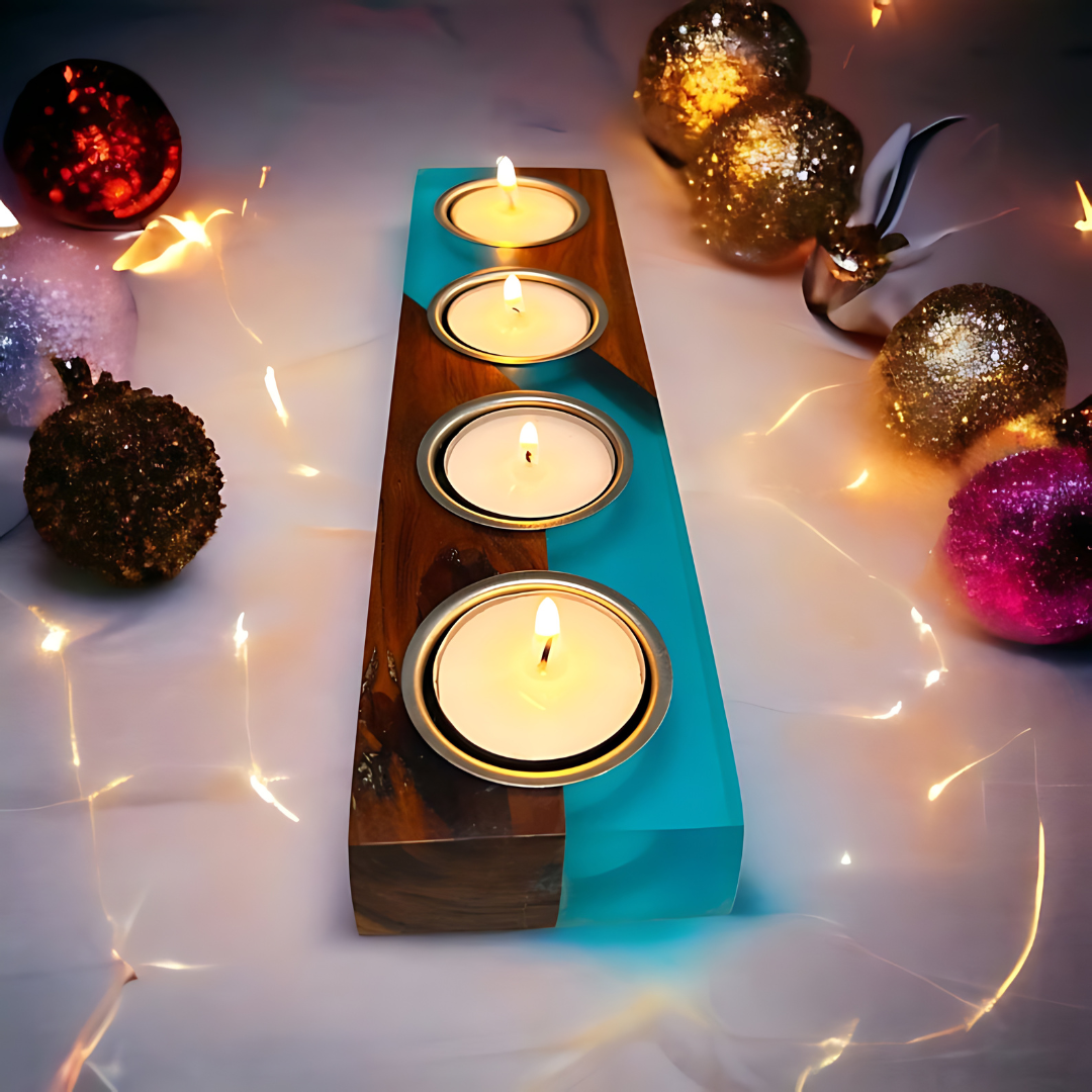 Solid Epoxy Tea Light Holder