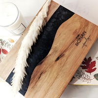 Personalized Epoxy And Wood serving Trays thumbnail