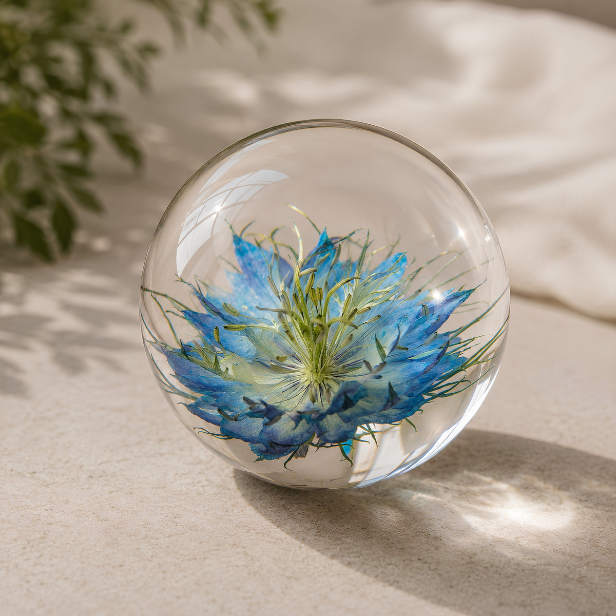 Nigella Flower Resin Paperweight