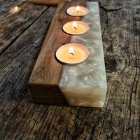 Blue Serenity Epoxy Candle Holder thumbnail
