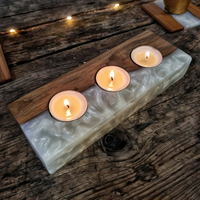 Blue Serenity Epoxy Candle Holder thumbnail