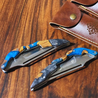 Epoxy & Olive Wood Knife Handle thumbnail