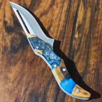 Epoxy & Olive Wood Knife Handle thumbnail