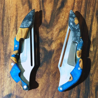 Epoxy & Olive Wood Knife Handle thumbnail
