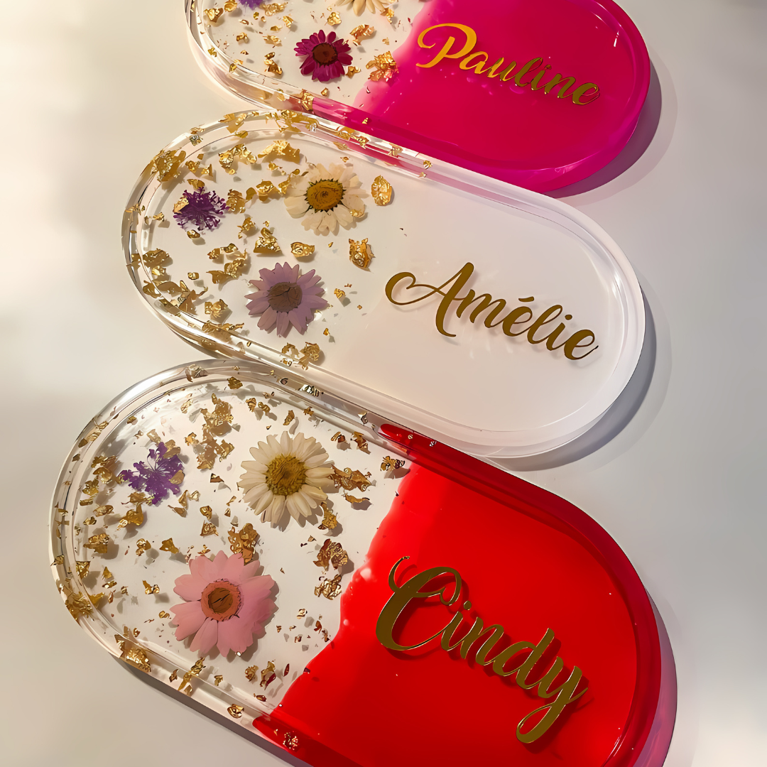 Pressed Flowers Epoxy Jewelry Tray