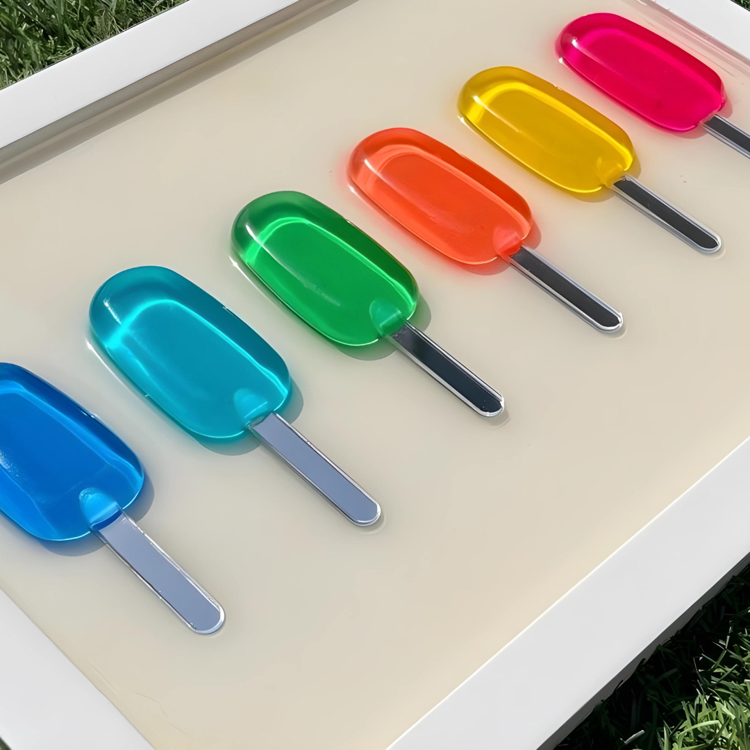 Resin Rainbow Popsicle Wall Art