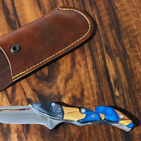 Epoxy & Olive Wood Knife Handle thumbnail