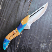 Exquisite Handcrafted Epoxy & Olive Wood Knife Handle thumbnail