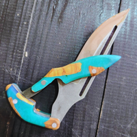 Exquisite Handcrafted Epoxy & Olive Wood Knife Handle thumbnail