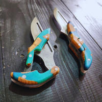 Exquisite Handcrafted Epoxy & Olive Wood Knife Handle thumbnail