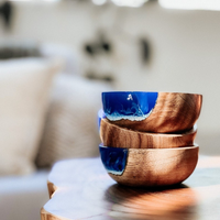 Ocean Breeze Blue Epoxy Dip Bowls thumbnail