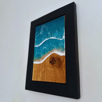 White Crashing Waves Resin Wall Art thumbnail