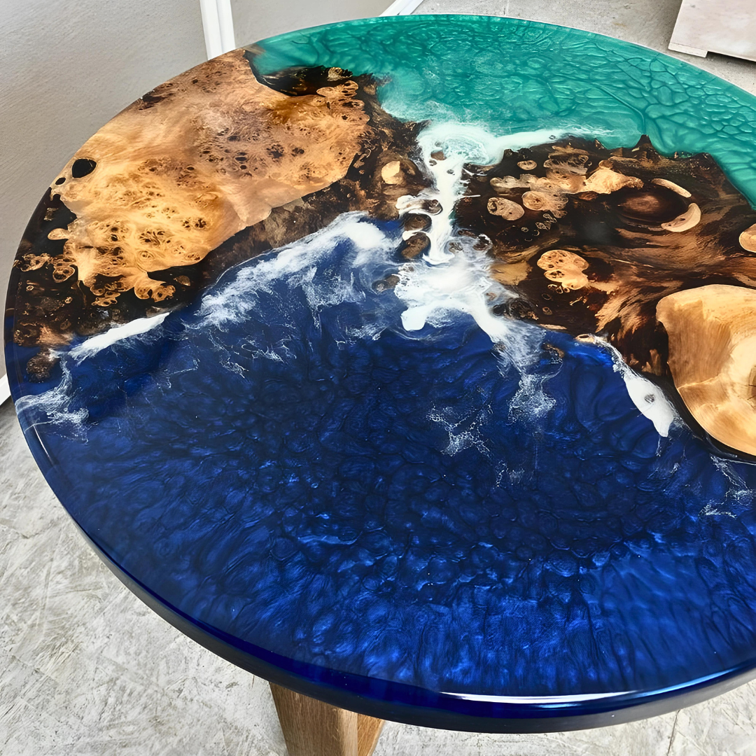 Blue & Green River Stream Epoxy Tables