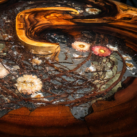 Resin Table with Preserved Dried Flowers thumbnail