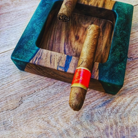 Exceptional Wood and Epoxy Cigar Tray thumbnail
