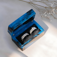 Black Wood Resin Ring box thumbnail