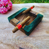 Exceptional Wood and Epoxy Cigar Tray thumbnail