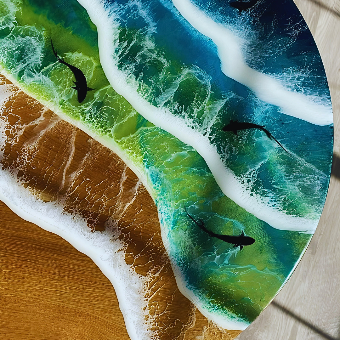 Deep sea effect Coffee Resin Table