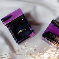 Black Wood Resin Ring box thumbnail