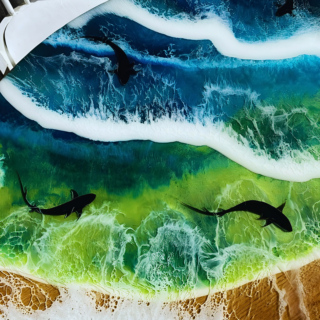 Deep sea effect Coffee Resin Table